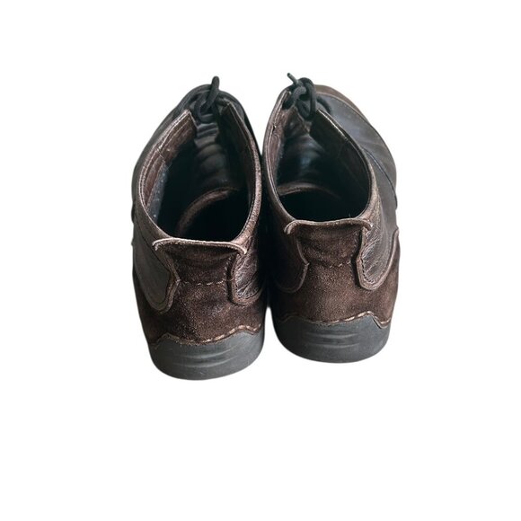 Josef Seibel Brown Suede Leather Lace Up Boots Sz 8 EU 38 Combat Flat Boots Shoe - Picture 3 of 5